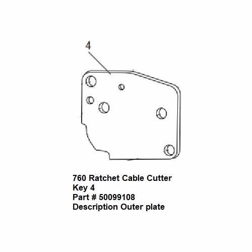 Greenlee 09910 Plate Outer 50099108/783310099109
