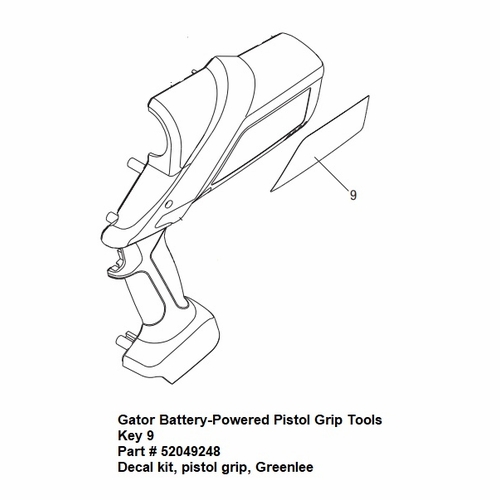 Greenlee 10124 Decal Kit (Pistol Type) 52049248/783310101246