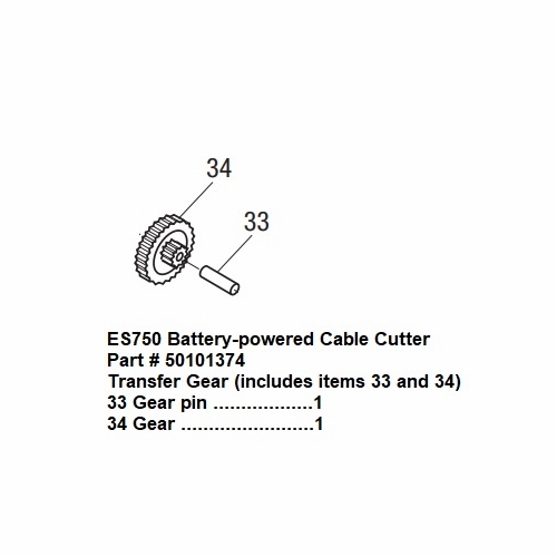 Greenlee 10137 Kit Transfer Gear 50101374/783310101376