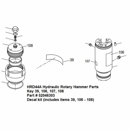 Greenlee 10147 Decal Kit (Hrd44A) H2  52046303/783310101475
