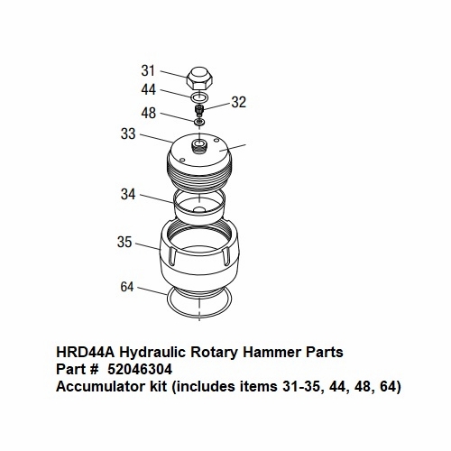 Greenlee 10148 Accumulator Kit (Hrd44A) H2  52046304/783310101482