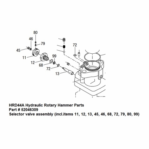 Greenlee 10153 Valve Selector (Hrd44A) H2 / 52046309/783310101536