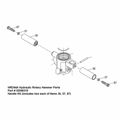Greenlee 10154 Handle Kit (Hrd44A) H2 /52046310/ 783310101543