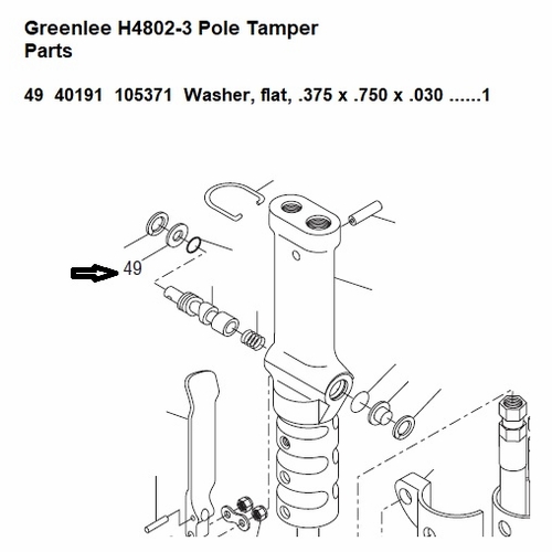 Greenlee  105371 Washer, Flat (H4802-3) 50401913 / 783310401919