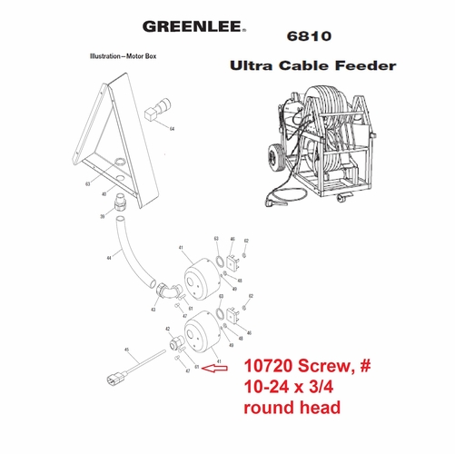 Greenlee 10720 Screw-Mach  No 10-24X.750 Rd Phillips Hd 90524918/783310107200