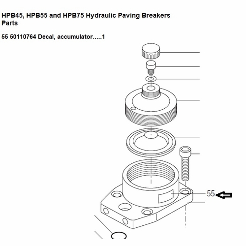 GREENLEE 11076 DECAL, ACCUMULATOR 50110764 / 783310110767