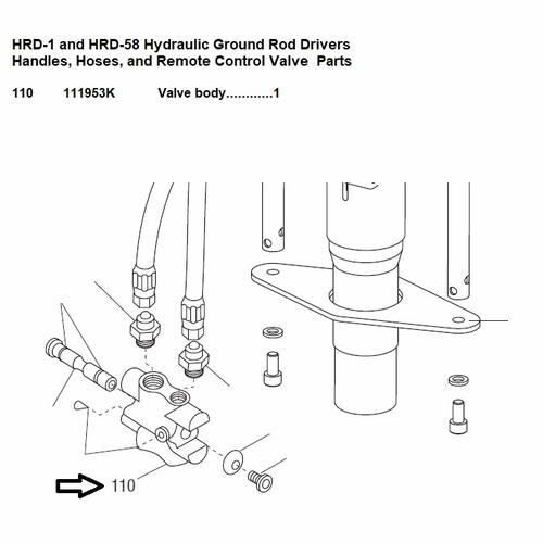 GREENLEE 111953K VALVE BDY ASSY, REMOTE ON/OFF (HRD-1, HRD-58) 50402912 / 783310402916
