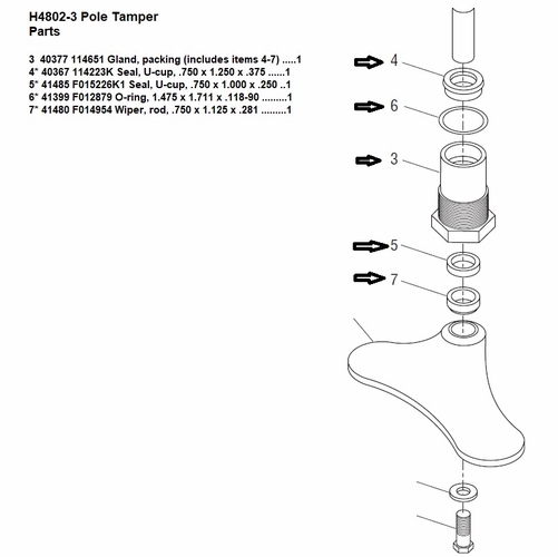 Greenlee  114651 Gland Unit-Packing (H4802) 50403771 / 783310403777