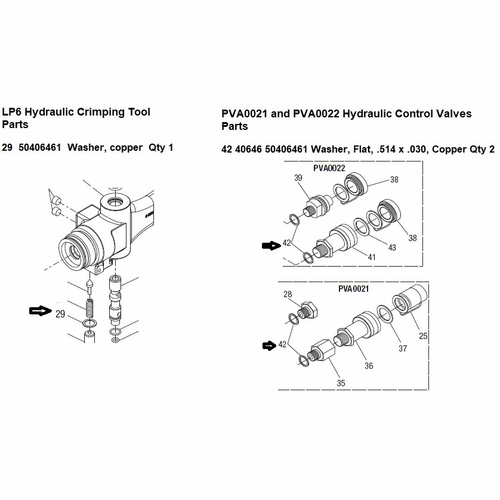 Greenlee  130825 Washer-Flat .514 X.03 Copper 50406461 / 783310406464
