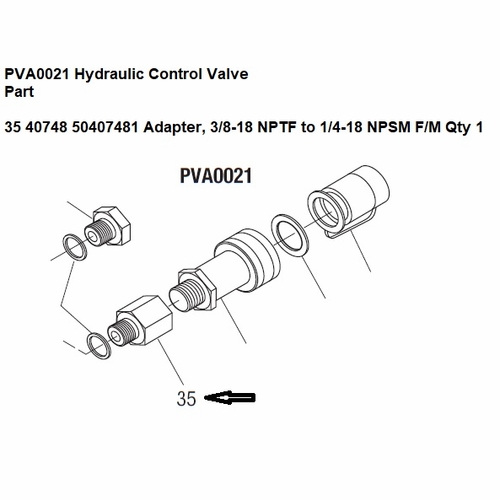 GREENLEE  131353 ADAPTR,3/8NPTF- 1/4-18NPSM F/M 50407481 / 783310407485
