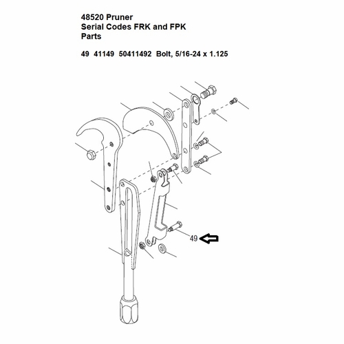 GREENLEE  139577 BOLT (.3125-24UNF-2AX1.12) 50411492 / 783310411499