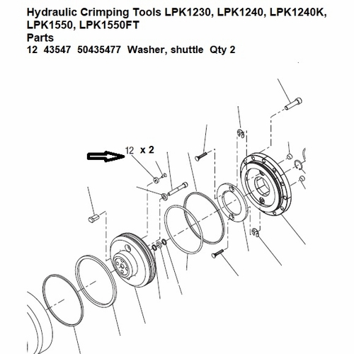 GREENLEE 156556 WASHER-DUMP 50435477 / 783310435471