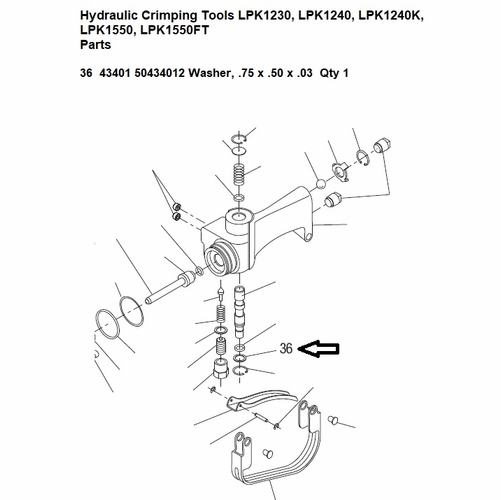 Greenlee  170236 Washer 50434012 / 783310434016
