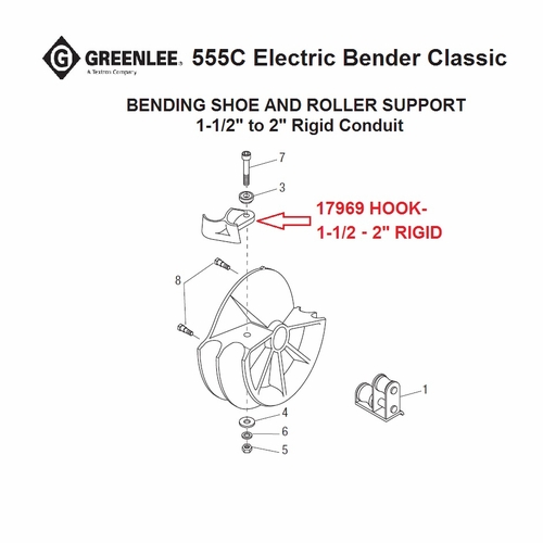 GREENLEE 17969 HOOK-1-1/2 2 INCH RIGID (555) 50179691/783310179696