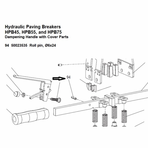 Greenlee 1820712 Rollpin (Dia 6X24) Hpb45 50023535 / 783310023531