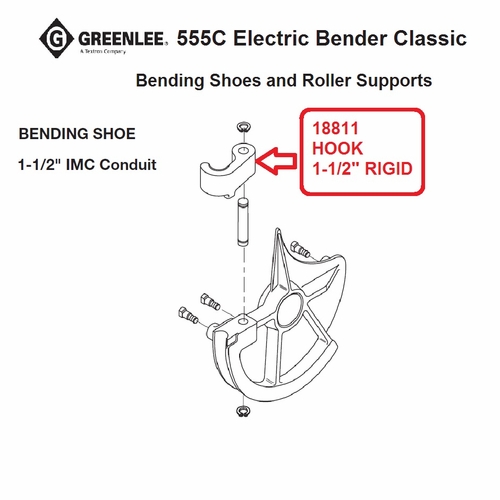 GREENLEE 18811 HOOK-1-1/2 INCH RIGID (1818-M3) 50188119/783310188117