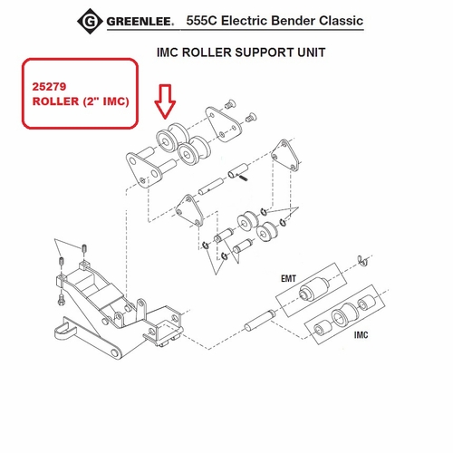 Greenlee 25279 Roller (2 Inch Imc) 50252798/783310252795