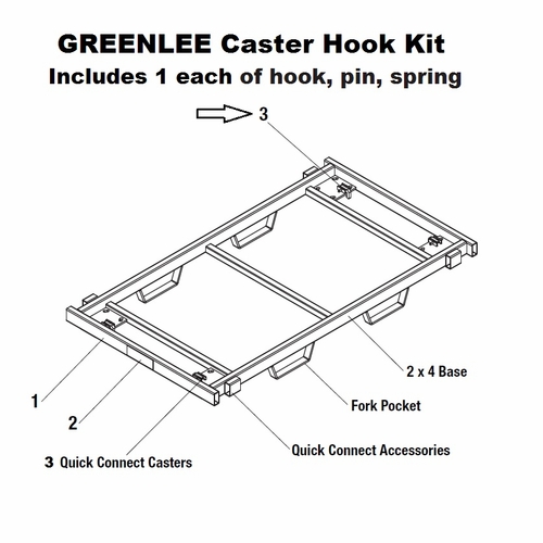 GREENLEE 2532 CASTER HOOK KIT  783310025320 /52066854