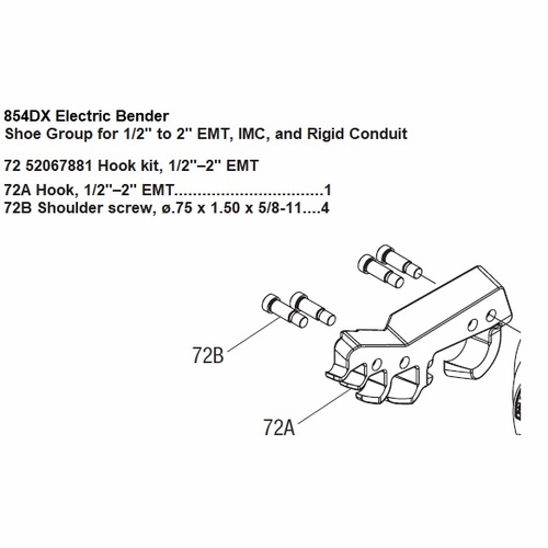 GREENLEE 2841 HOOK KIT, 1/2 inch - 2 inch EMT (854DX) 783310028413 /52067881