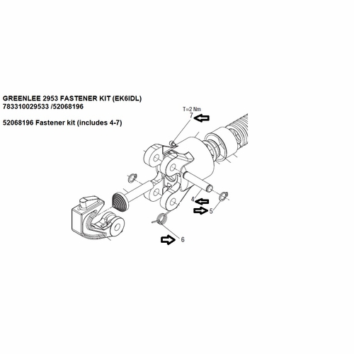 GREENLEE 2953 FASTENER KIT (EK6IDL) 783310029533 /52068196