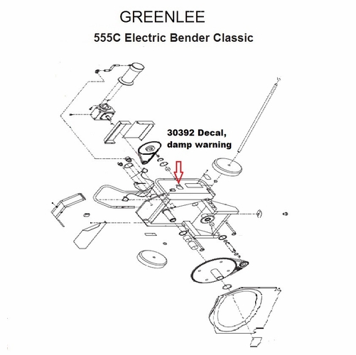 Greenlee 30392 Decal-Warning Damp 50303929/783310303923