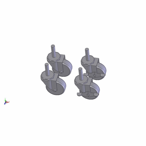Greenlee 33405 Caster Set-Four Plastiglide 50334050/783310334057