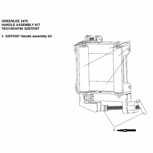GREENLEE 3476 HANDLE ASSEMBLY KIT 783310034766 /52070307