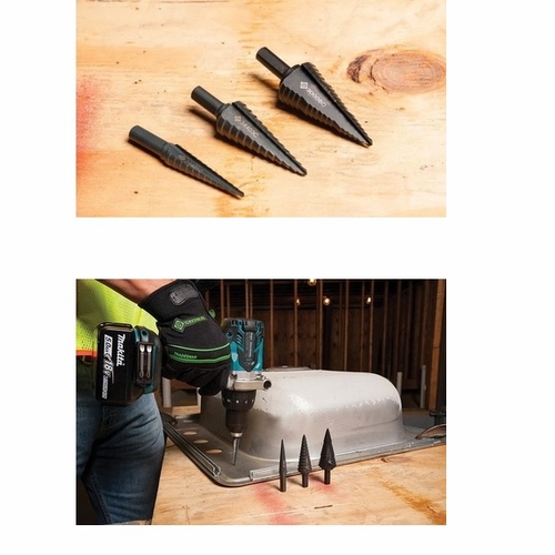 Greenlee 35884C Step Bit Kit  Number 1,  Number 3, &  Number 8 (35884C) 783310057932/52075248