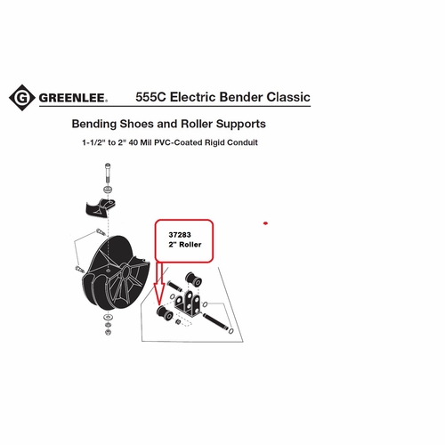 GREENLEE 37283 ROLLER PVC (2 INCH ) (37282) 50372831/783310372837