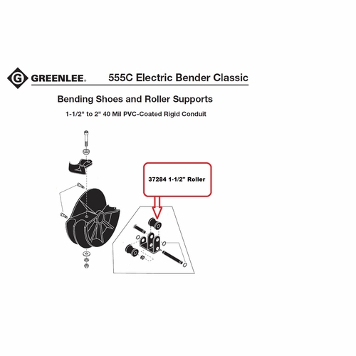 GREENLEE 37284 ROLLER PVC (1-1/2 INCH ) (37282) 50372840/783310372844