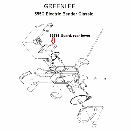 GREENLEE 39768 GUARD-REAR LOWER (555-M8) 50397680/783310397687