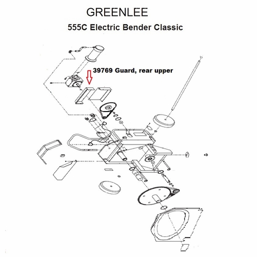 GREENLEE 39769 GUARD-REAR UPPER (555-M8) 50397699/783310397694