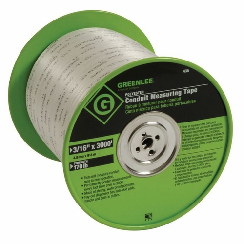 Greenlee 435 Tape-Measuring 3/16 Inch Poly (21562) 50215620/783310215622   Must Order In Qtys Of 4