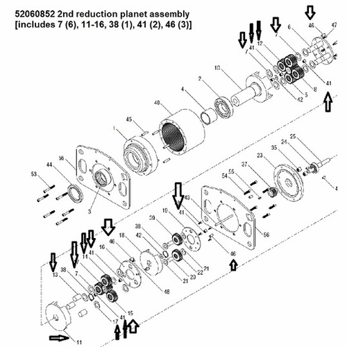 GREENLEE 454 2ND REDUCTION PLANET ASSEMBLY  783310004547 /52060852