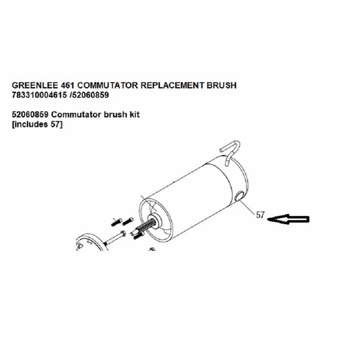 Greenlee 00461 Commutator Replacement Brush  783310004615 /52060859