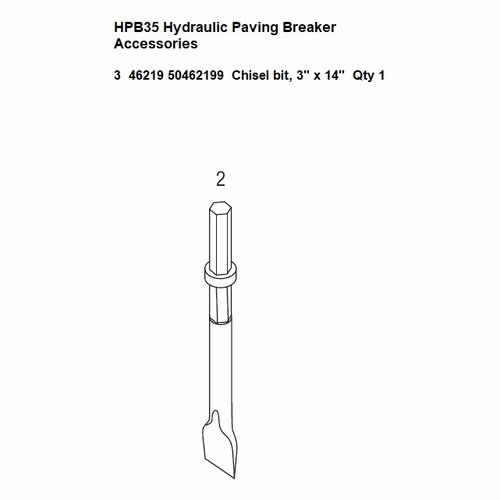 GREENLEE 46219 CHISEL, 3 (1 X 4-1/4) 50462199 / 783310462194