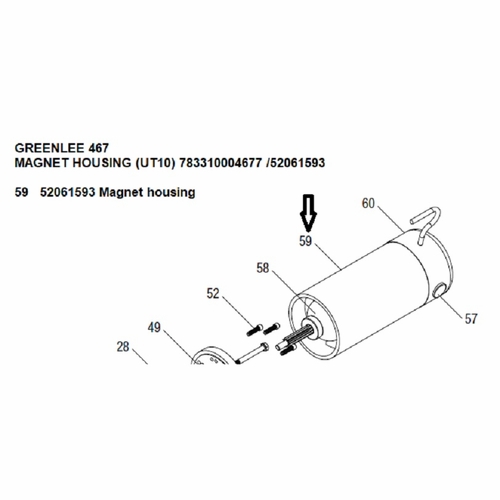 Greenlee 467 Magnet Housing (Ut10) 783310004677 /52061593