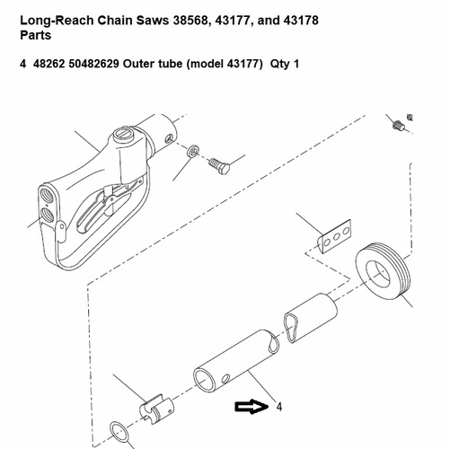 Greenlee  48262 Tube Assy,Outer  (43177) 50482629 / 783310482628