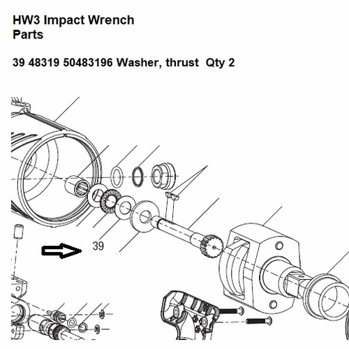 Greenlee  48319 Washer-Thrust .500X.937X.030 50483196 / 783310483199
