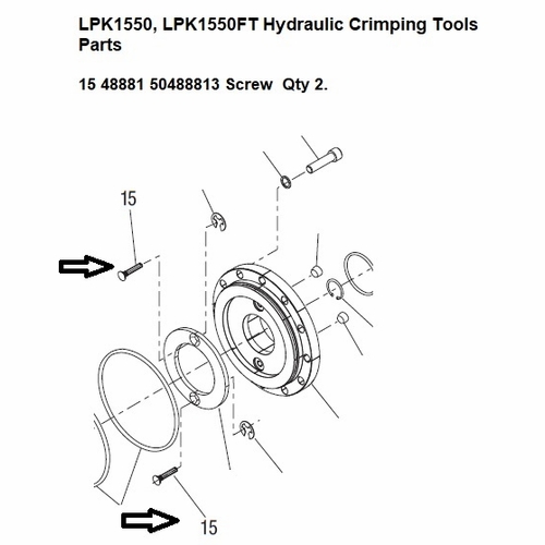 Greenlee  48881 Screw, Cap-Spec (1/4-20Unc-2A) 50488813 / 783310488811