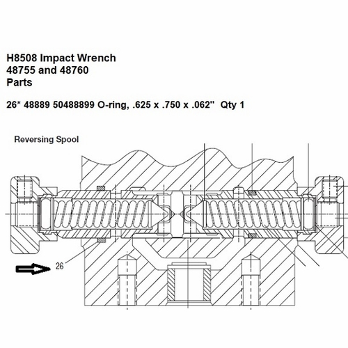 Greenlee  48889 O-Ring,.625X.750X.062 016-6865 50488899 / 783310488897