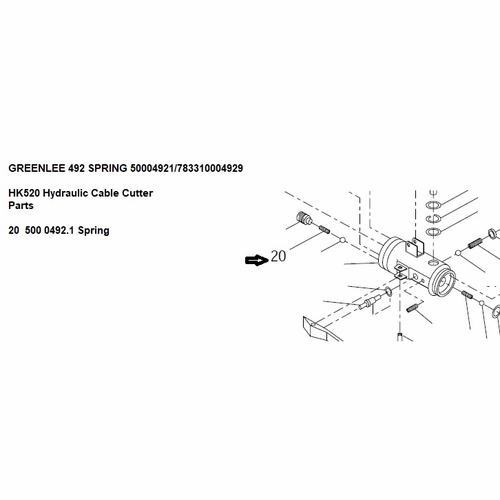 Greenlee 492 Spring 50004921/783310004929