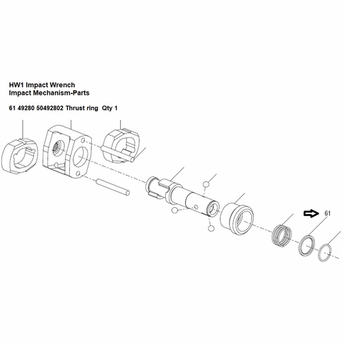 GREENLEE 49280 RING,THRUST 50492802 / 783310492801