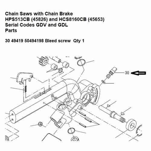 Greenlee  49419 Screw, Bleed 50494198 / 783310494195