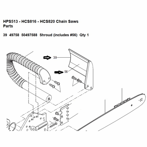 GREENLEE 49758 DECAL ASSY, SHROUD 50497588 / 783310497585
