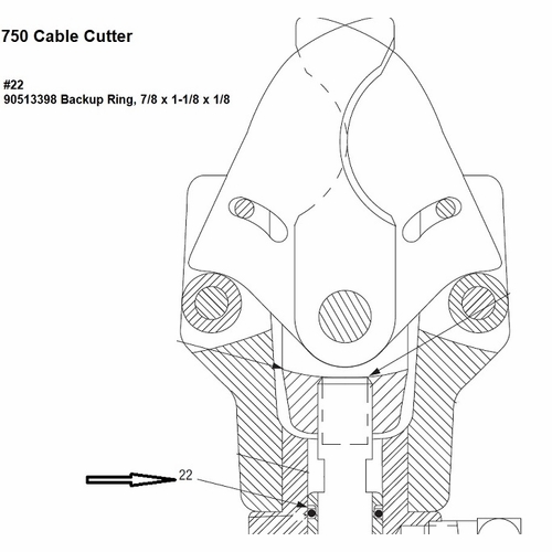 Greenlee 51339  Ring, Bu, Spiral .875X1.12X.121 Teflon  783310513391/90513398