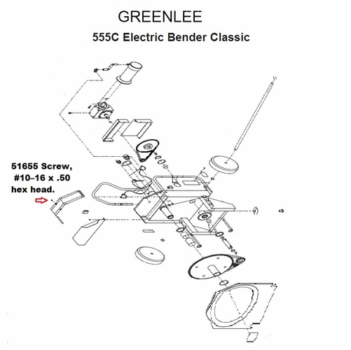 GREENLEE 51655 SCREW FORMING-THREAD ( No 10-16X.50) 90516559/783310516552