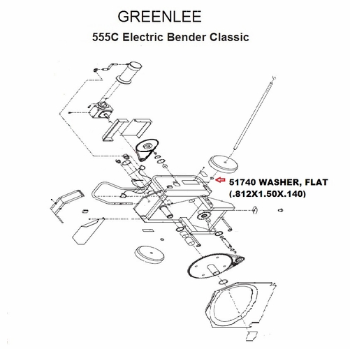 Greenlee 51740 Washer Flat (.812X1.50X.140) 90517407/783310517405