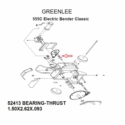 Greenlee 52413 Bearing-Thrust 1.50X2.62X.093 90524136/783310524137