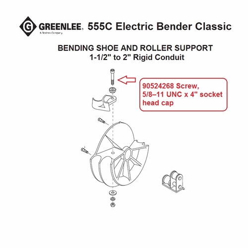Greenlee 52426 Screw-Cap 5/8-11X4.00 Skt Hd 90524268/783310524267